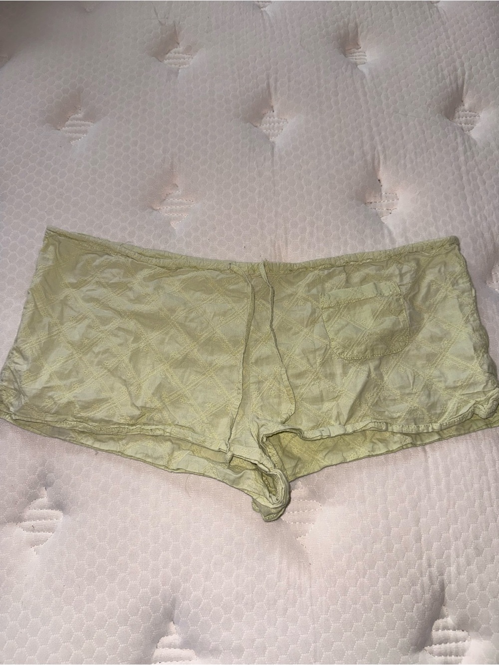 Victoria's Secret Pale Lime Lace-Trim Sleep Shorts